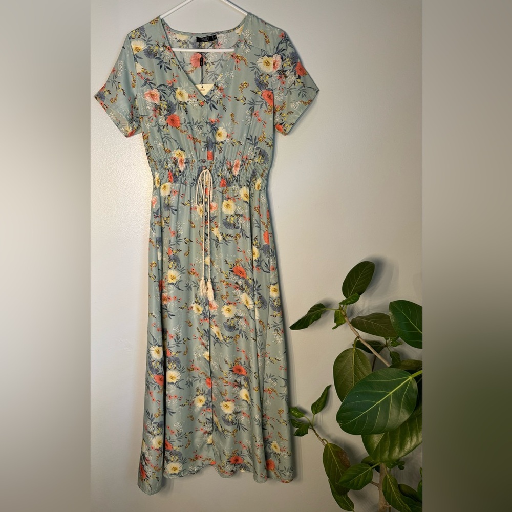 Floral V-Neck Maxi Sundress